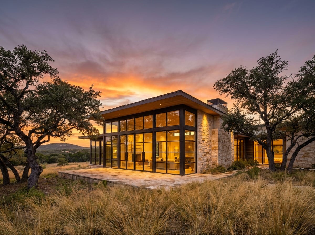 Custom home under construction on a builder job site